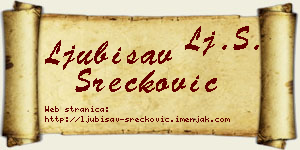 Ljubisav Srećković vizit kartica